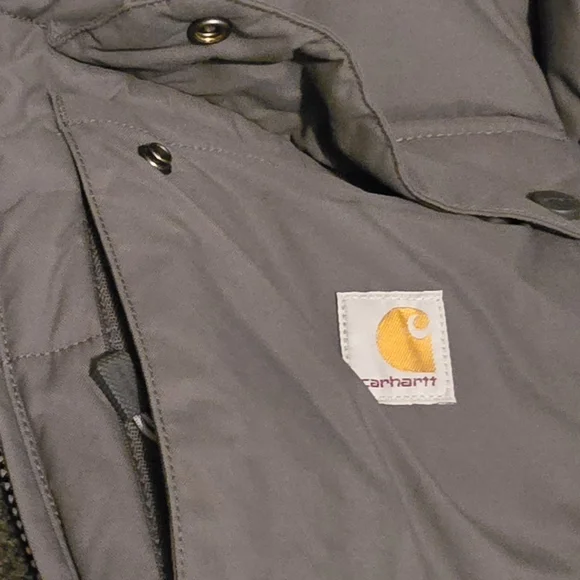 Carhartt Men's Charcoal Puffer Jacket - Picture 5 of 7